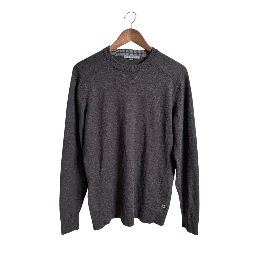 Smartwool Riva Ridge Crewneck Sweater Merino Wool Gray Mens M